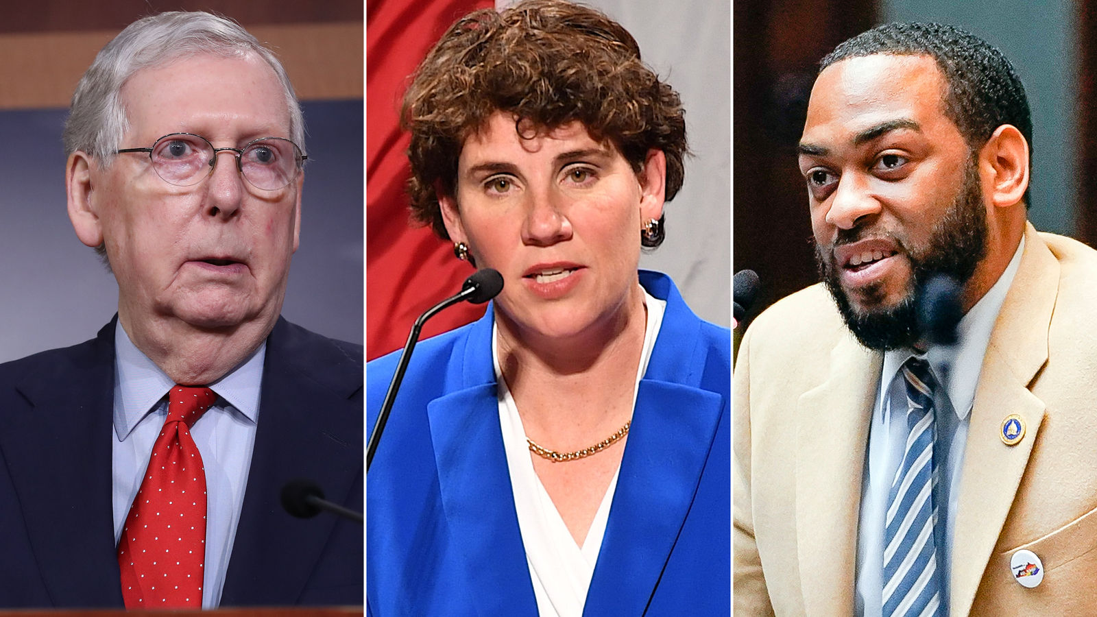 Mitch McConnell, Amy McGrath and Charles Booker